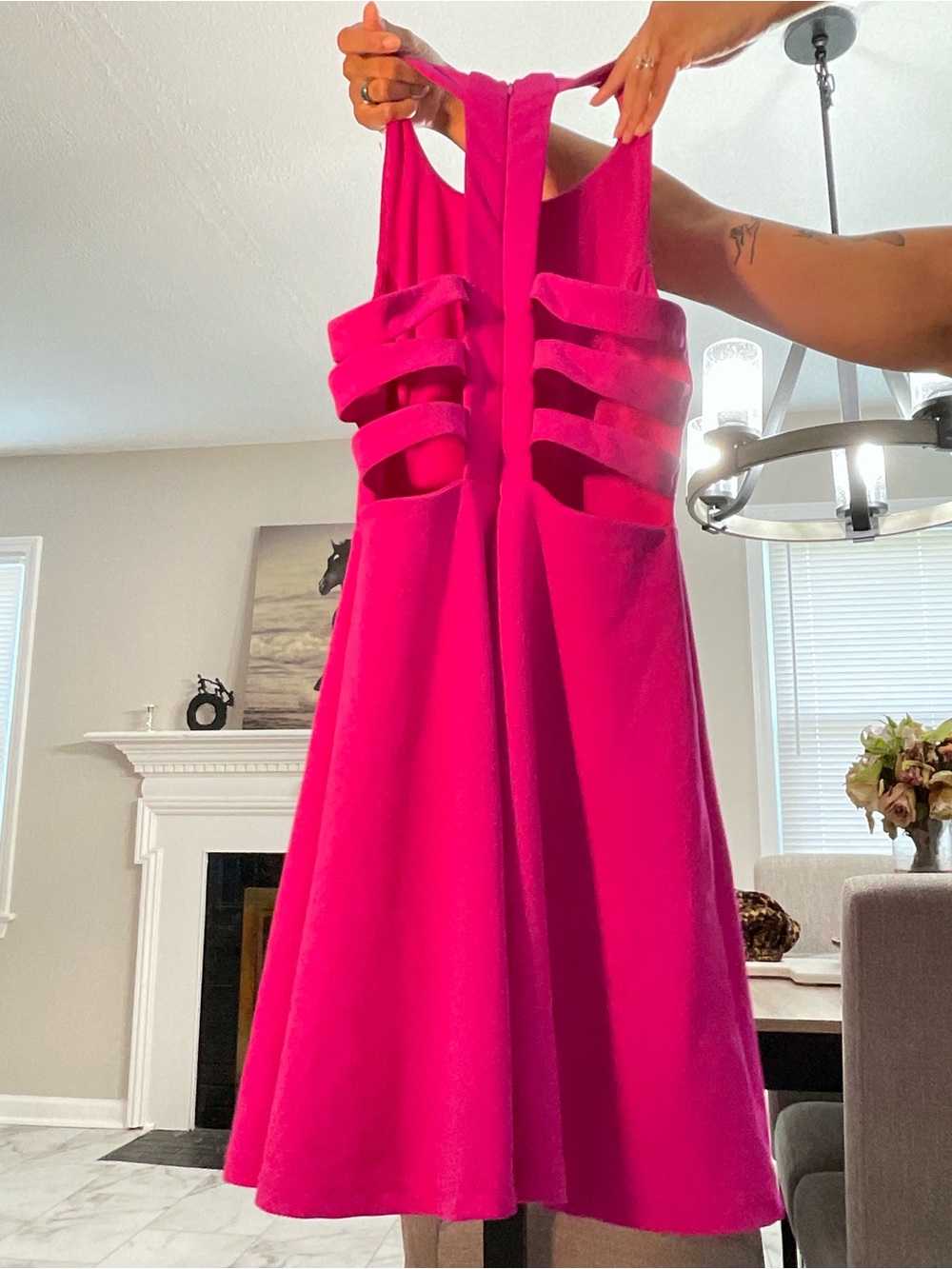 Lulu's Bright Fuchsia Sleeveless Fit-and-Flare Dress - Picture 3 of 5